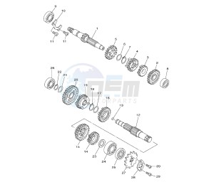 YBR 125 drawing TRANSMISSION