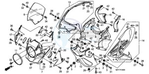 XL700VA9 UK - (E / ABS MKH SPC) drawing COWL