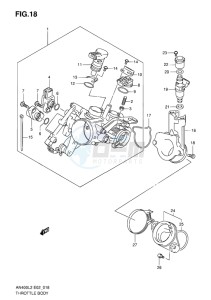 AN400 BURGMAN EU-UK drawing THROTTLE BODY