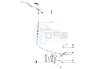 Typhoon 125 4T 2V E3 (NAFTA) USA drawing Brakes pipes - Calipers