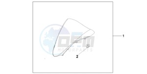 VFR800A9 ED / ABS MME TWO drawing WINDSCREEN