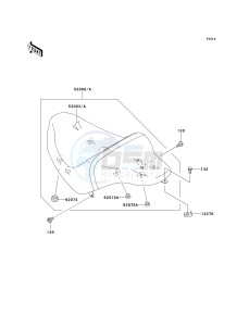 VN 1600 B [VULCAN 1600 MEAN STREAK] (B6F-B8FA) B7F drawing SEAT