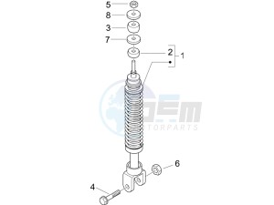 Typhoon 50 (UK) UK drawing Rear suspension - Shock absorbers