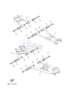 YFM450FWBD KODIAK 450 EPS (BB5A) drawing REAR ARM