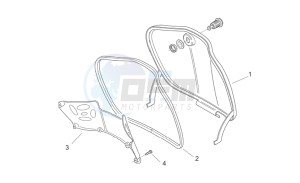 Scarabeo 50 2t e2 (eng. piaggio) drawing Central body I - Glove comp.door