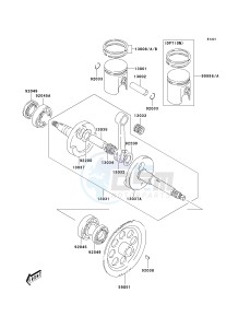 KSF 80 A [KFX80] (A6F) A6F drawing CRANKSHAFT