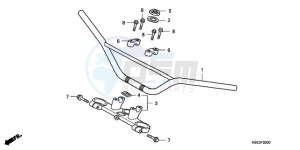 CRF150RB9 Europe Direct - (ED / T19) drawing HANDLE PIPE/TOP BRIDGE