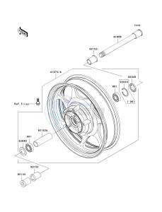 VN 2000 A [VULCAN 2000] (A6F-A7F) A6F drawing FRONT WHEEL