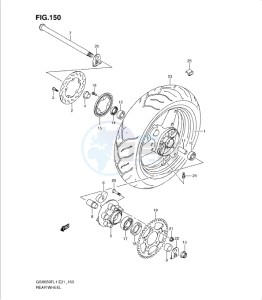 GSXF650 drawing REAR WHEEL (GSX650FAL1 E21)