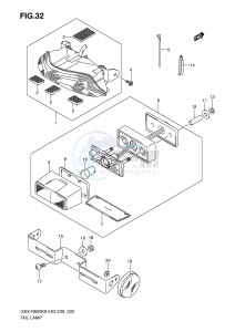 GSX-R600 (E3-E28) drawing TAIL LAMP