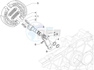 Zip 100 4T 2011-2014 (VieTnam) drawing Rear brake - Brake jaw