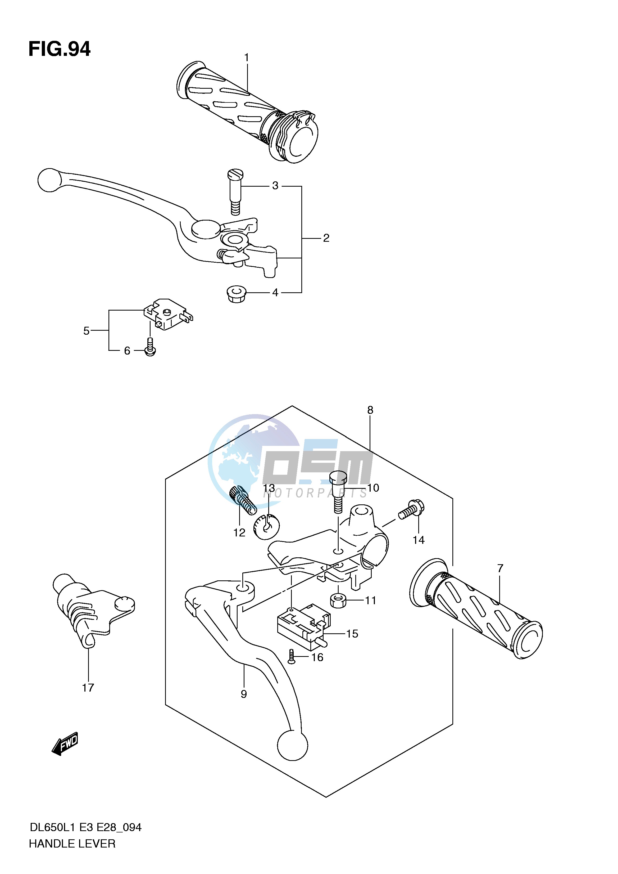 HANDLE LEVER (DL650L1 E33)