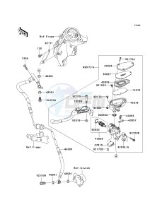 ZG 1400 A [CONCOURS 14 ABS] (8F-9F) A9F drawing CLUTCH MASTER CYLINDER