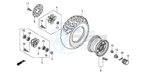 TRX420TE FOURTRAX ES drawing FRONT WHEEL