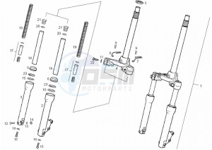 ATLANTIS CITY - 50 cc VTHAL1AE2 Euro 2 2T AC ESP drawing Front fork (Positions)