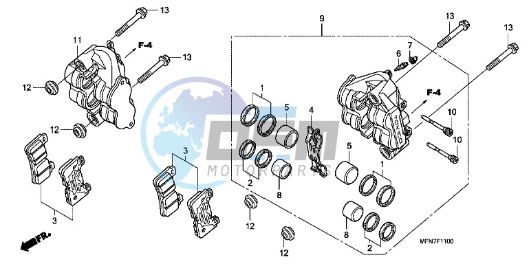 FRONT BRAKE CALIPER (CB1000R)