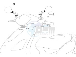 Fly 125 4t e3 drawing Mirrors