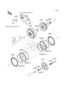 KX 450 D [KX450F] (D6F) D6F drawing CLUTCH