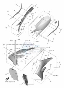 YZ250F (B7BL) drawing SIDE COVER