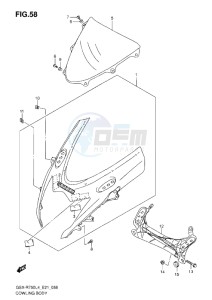 GSX-R750 drawing COWLING BODY L4