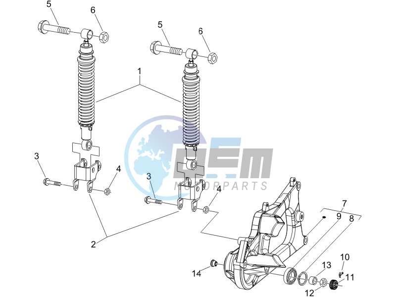 Rear suspension - Shock absorbers