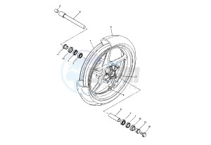 YZF R1 1000 drawing FRONT WHEEL