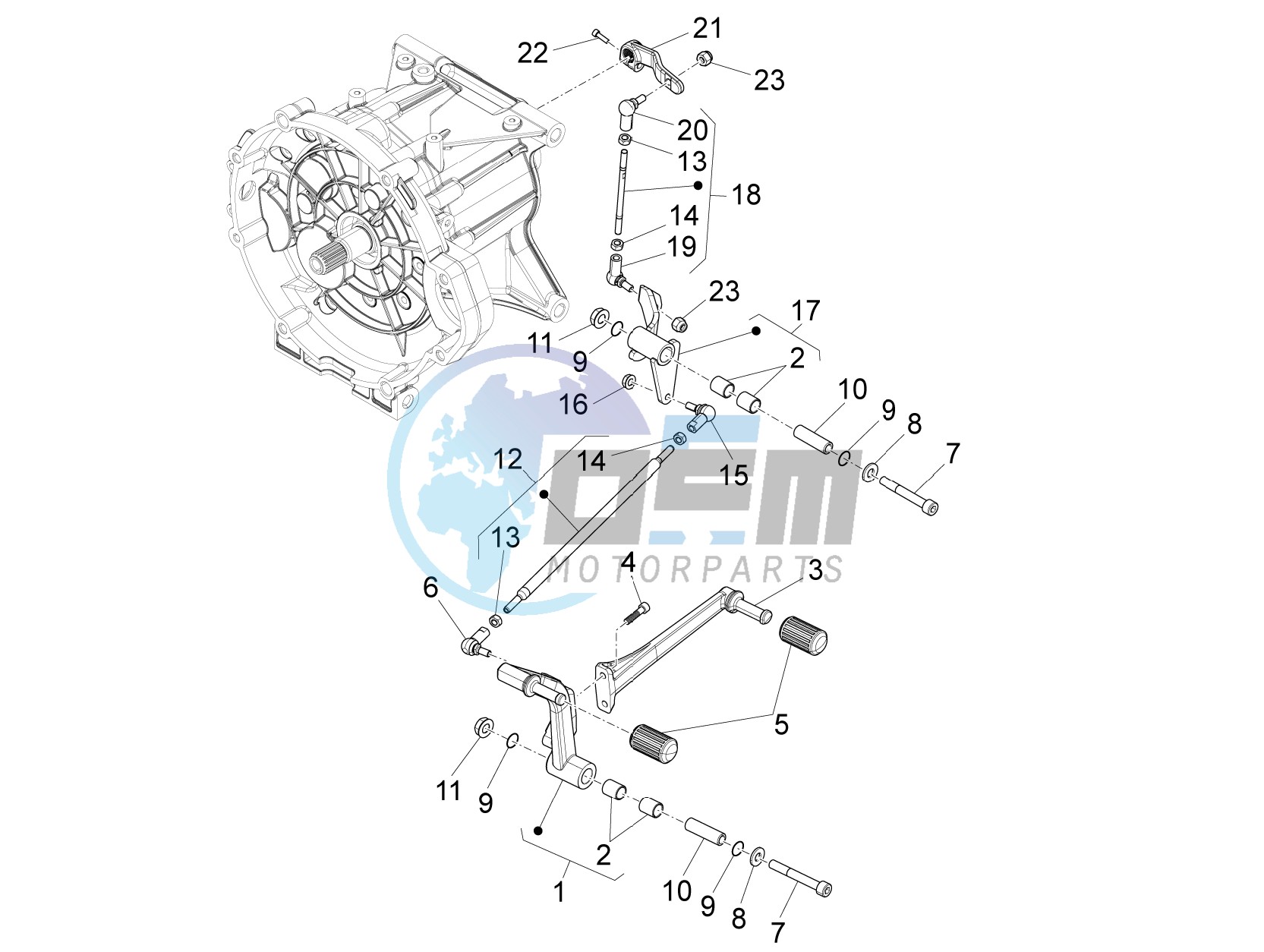 Engine-Completing part-Lever