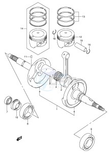 LT-Z250 (E19) drawing CRANKSHAFT