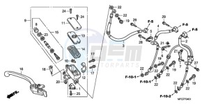 CB600FA39 Spain - (SP / ABS ST) drawing FR. BRAKE MASTER CYLINDER (CB600FA/FA3)