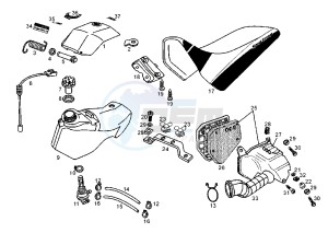 SENDA SM X-TREM - 50 cc drawing FUEL TANK