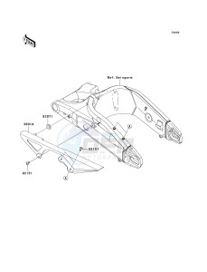 ZX 600 P [NINJA ZX-6R] (7F-8FA) P8FA drawing CHAIN COVER