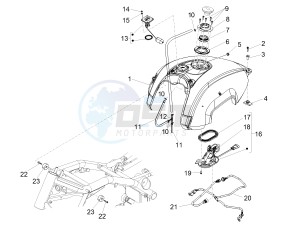 California 1400 Corazzieri 1380 drawing Fuel tank