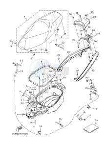 MW125A TRICITY 125 ABS (2CM2 2CMC) drawing SEAT