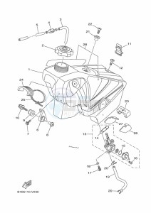 YZ250X (BF1H) drawing FUEL TANK