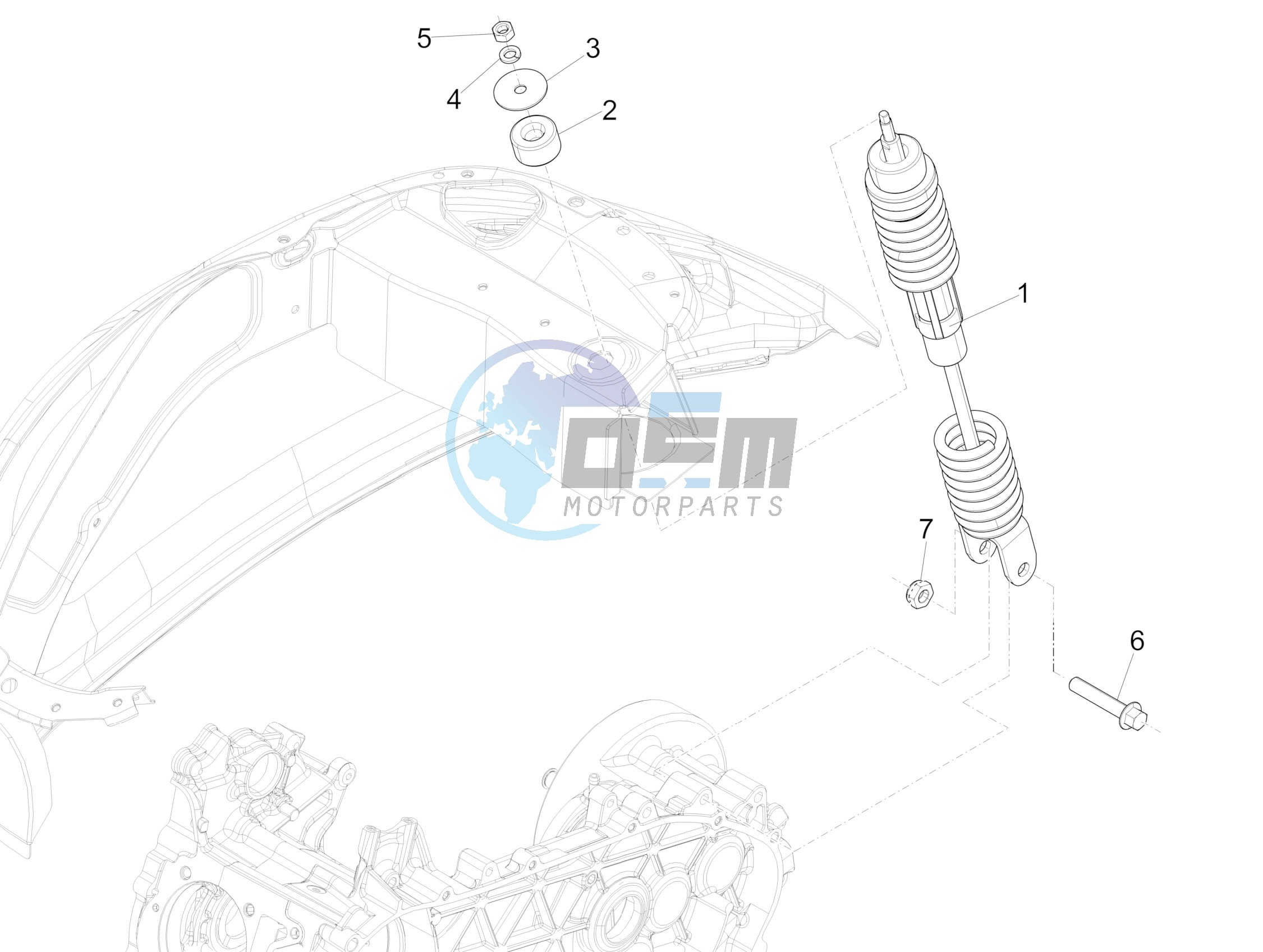 Rear suspension - Shock absorber/s