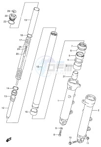 GSX600F (E2) Katana drawing FRONT DAMPER