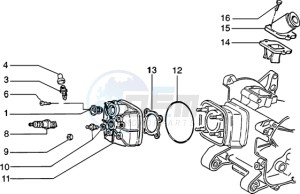 Zip 50 SP H2O Liquid cooling drawing Cylinder head - Cooling hood - Inlet and induction pipe