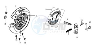 JET EURO X 50 25KMH drawing REAR WHEEL