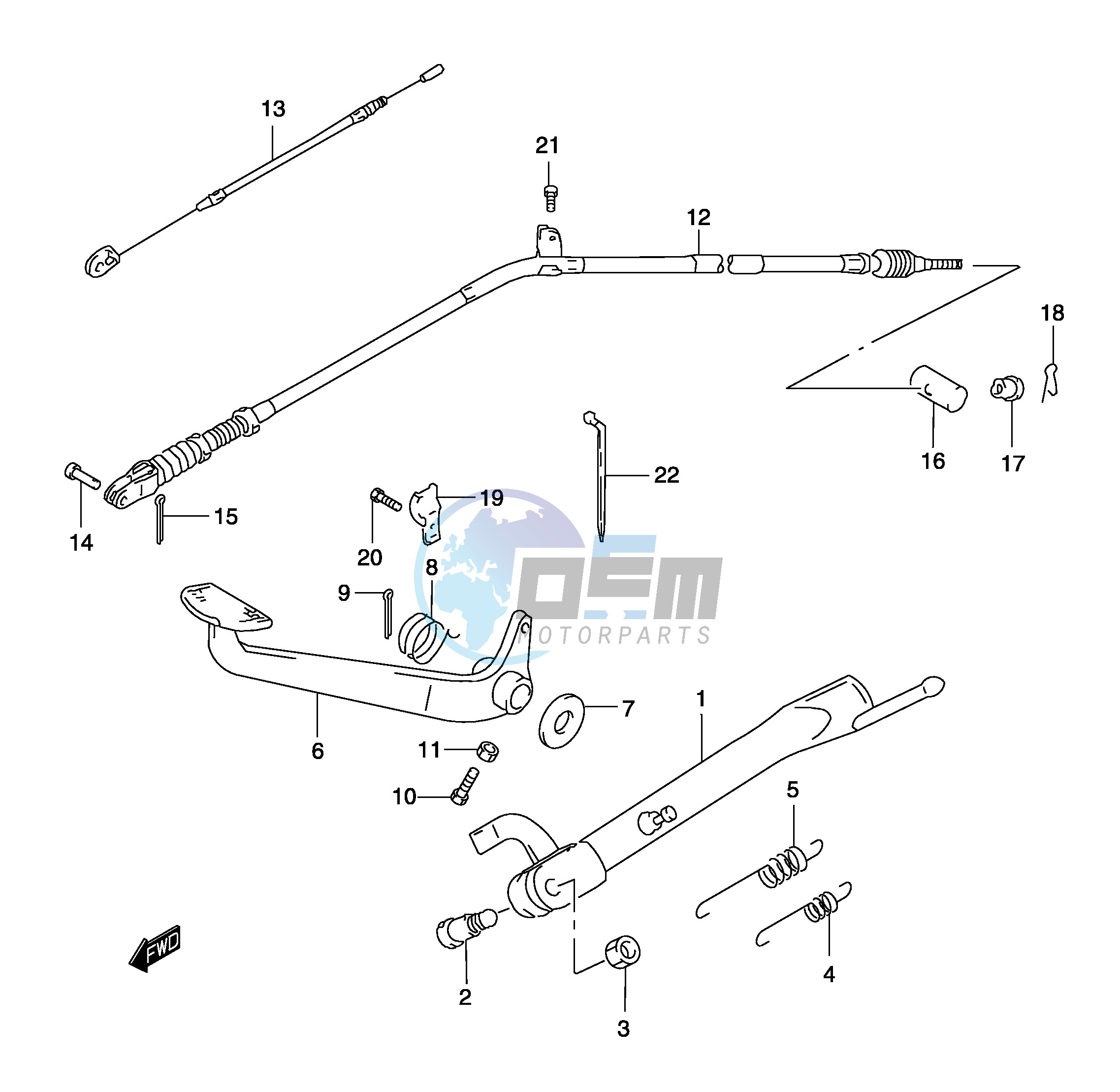 STAND - REAR BRAKE