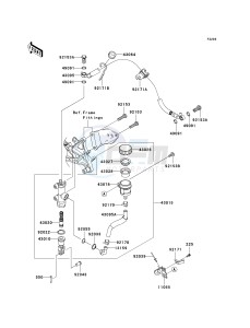 ZX 1000 E [NINJA ZX-10R] (E8F-E9FA) 0E9FA drawing REAR MASTER CYLINDER