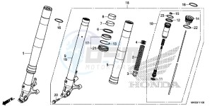 CBR1000RRF Fireblade - CBR1000RR 2ED - (2ED) drawing FRONT FORK (CBR1000RR/ RA)