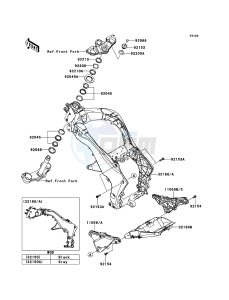 Z1000SX ZX1000GBF FR GB XX (EU ME A(FRICA) drawing Frame