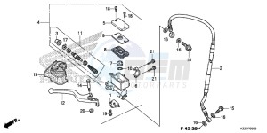 CRF250ME CRF250M UK - (E) drawing FRONT BRAKE MASTER CYLINDER