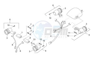 Scarabeo 50 2t (eng. Minarelli) drawing Turn indicators