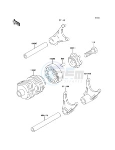 KX85/KX85-<<II>> KX85BCF EU drawing Gear Change Drum/Shift Fork(s)