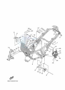 MWD300 TRICITY 300 (BED7) drawing FRAME