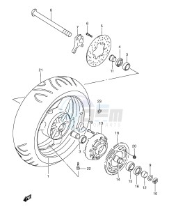 GSX-R600 (E2) drawing REAR WHEEL (MODEL Y)