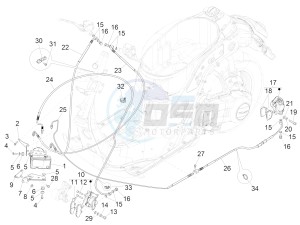 GTS SUPER- SUPER SPORT 150 4T 3V IE ABS E3-E4 (APAC) drawing Brakes pipes - Calipers (ABS)