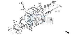 TRX200D FOURTRAX drawing RIGHT CRANKCASE COVER