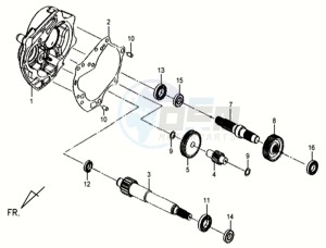 MIO 50 drawing CRANKCASE - DRIVE SHAFT